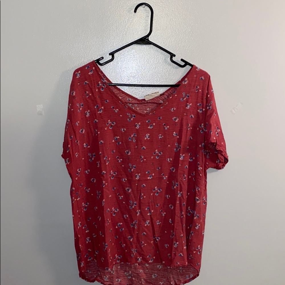 Floral pink blouse